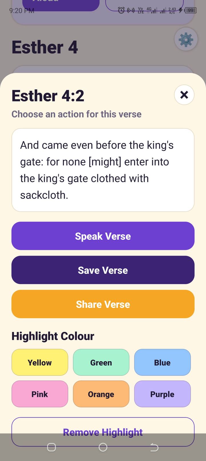 Verse options